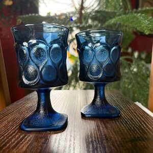 Mid Century Vintage Noritake Goblets – Cobalt Blue